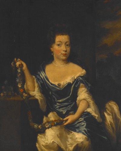 Portræt af en dame af Nicolaes Maes