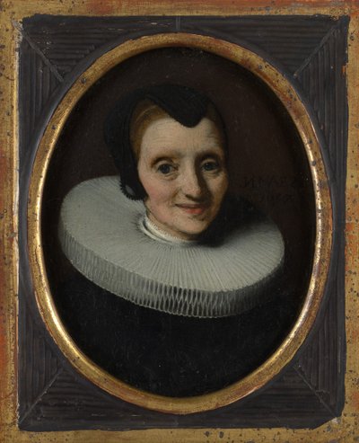 Portræt af en kvinde, 1657. af Nicolaes Maes