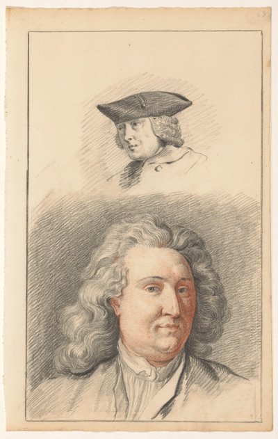 To mænds hoveder af Nicolaes Muys