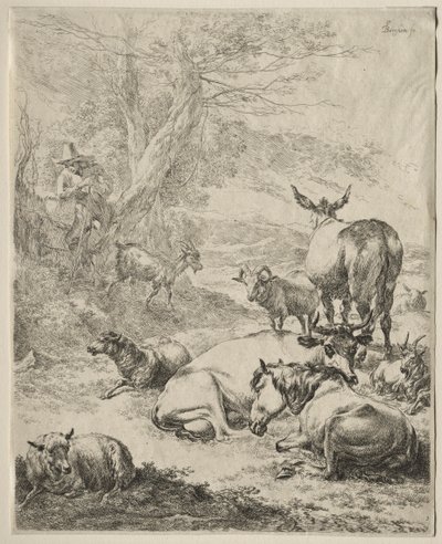 Dyr i ro. af Nicolaes Pietersz. Berchem