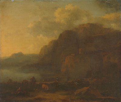Italiensk Landskab af Nicolaes Pietersz Berchem
