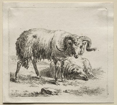 Vædder og får. af Nicolaes Pietersz. Berchem