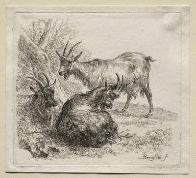 Tre geder. af Nicolaes Pietersz. Berchem