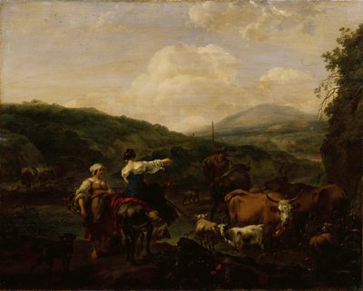Kvæg på et vandingssted af Nicolaes Pieterszoon Berchem