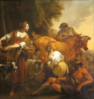 Pastoral scene af Nicolaes Pieterszoon Berchem