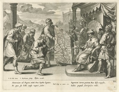 Ammoniternes konge gør krav på land Jeftas historie (serietitel) af Nicolaes Ryckmans