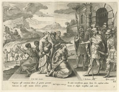 Jefta giver sin datter tilladelse til at gå op i bjergene Jeftas historie (serietitel) af Nicolaes Ryckmans