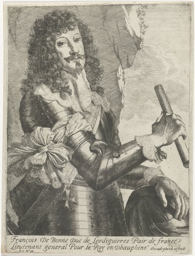 Portræt af François de Bonne-Lesdiguières-de Créqui af Nicolaes Van Helt Stockade