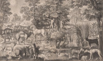 Adam og Eva i paradis, 1631., 1631. af Nicolaes de Bruyn