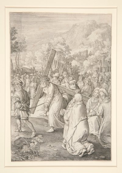Kristus bærer korset (Passion Series) af Nicolaes de Bruyn