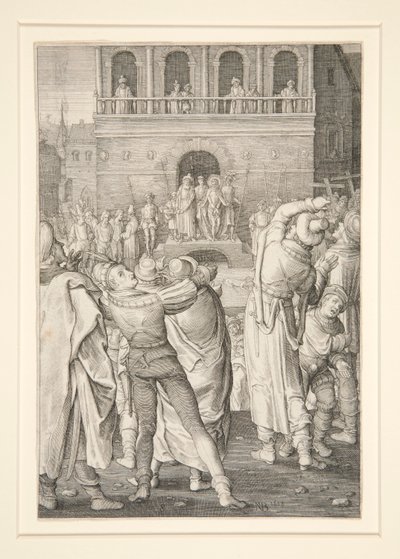 Kristus vist til folket (Passion Series) af Nicolaes de Bruyn