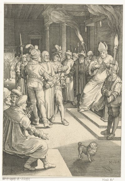 Kristus før Kajfas The Passion (serietitel) af Nicolaes de Bruyn
