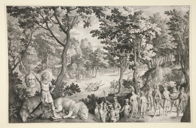 David og Goliat af Nicolaes de Bruyn