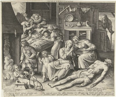 Et hus fyldt med sorg Domus lamentationis (titel på objekt) af Nicolaes de Bruyn