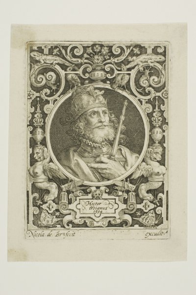 Hektor af Troja, planche 1 fra De ni værdige af Nicolaes de Bruyn