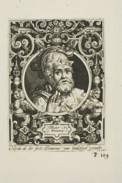 Hektor af Troja, planche 1 fra De ni værdige af Nicolaes de Bruyn