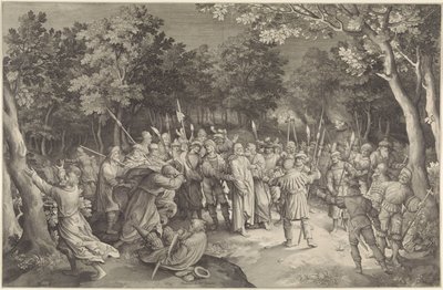 Judas Kys og Kristi arrestation af Nicolaes de Bruyn