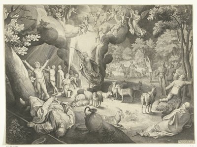 Bebudelse til hyrderne af Nicolaes de Bruyn