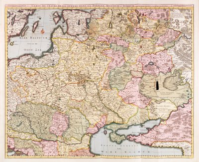 Kort over krigsskuepladsen i Polen, Muscovy  Tyrkiet