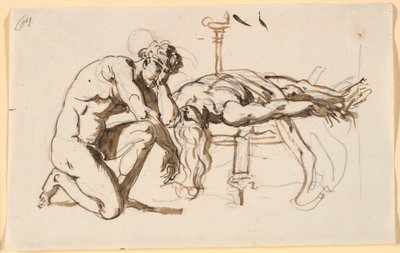 Achilles begrædende Patrokles