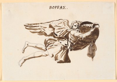 Boreas. Udkast til relief på vindenes tårn i Pamphilus og Davus i samtale af Nicolai Abildgaard