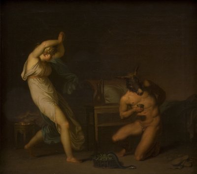 Fotis ser sin elsker Lucius forvandlet til en røv. Motiv fra Apeleius