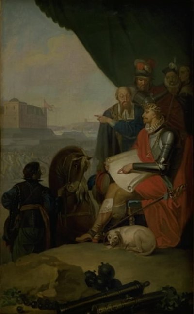 Frederik II Builds Kronborg Castle at Elsinore af Nicolai Abildgaard