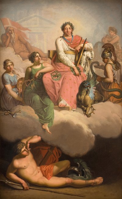 Frederik V som protektor for Videnskab og Kunst af Nicolai Abildgaard