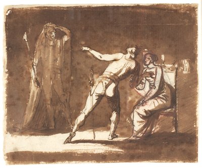 Hamlet hos sin moder af Nicolai Abildgaard
