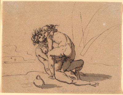 Hylas kærtegnet af nymfen af Nicolai Abildgaard