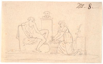 Scene med to figurer af Nicolai Abildgaard