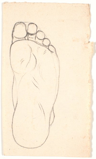 Studie af en fod set fra neden. Hælen t.h. af Nicolai Abildgaard