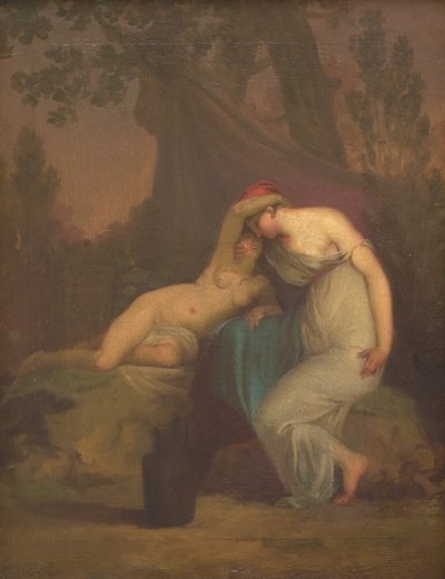 Den græske digter Sappho og pigen fra Mytilini af Nicolai Abildgaard