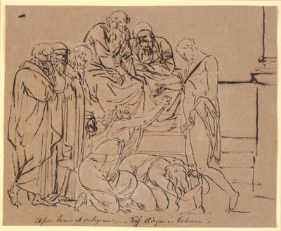 Theseus bønfaldes af Ismene og Antigone. Efter Sophokles af Nicolai Abildgaard