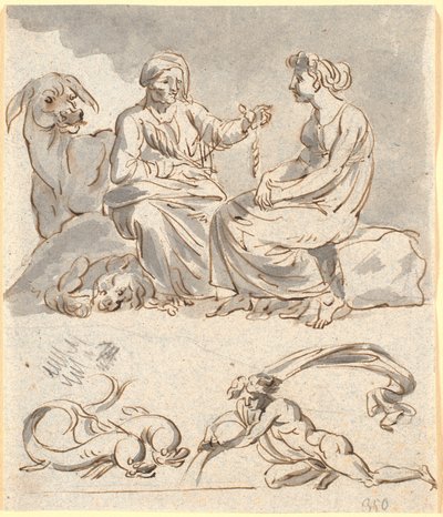 Udkast til scene af Apuleus