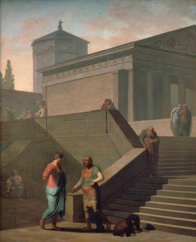 Scene af Andria (inspireret af skuespillet Terence) af Nicolai Abraham Abildgaard