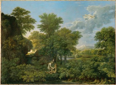 Le Printemps, ou le Paradis Terrestre - Foråret, eller paradis på jorden ... af Nicolas (attr.to) Poussin