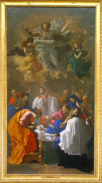 Saint Francois-Xavier kalder datteren til en indbygger i Cangoxima i Japan tilbage til livet - Saint Francis-Xavier genopliver en indbygger i Cangoxima i Japan ... af Nicolas (attr.to) Poussin