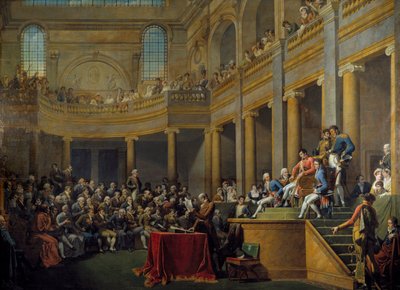 Consulate of the Republic of Cisalpine meeting in comics in Lyon, 1808dani af Nicolas Andre Monsiau