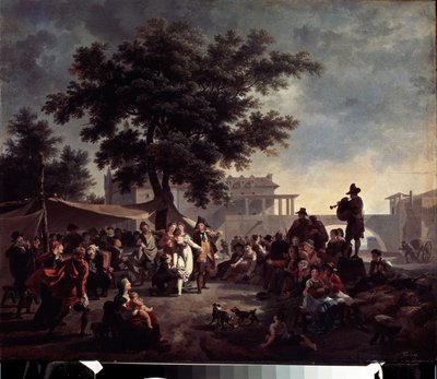 Rustikt landbryllup. Maleri af Nicolas Antoine Taunay (1755-1830). Olie på træ, 41 x 56 cm. Fransk kunst fra det 18. århundrede. Pushkin Museum of Fine Arts, Moskva. af Nicolas Antoine Taunay