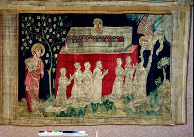 Apokalypsetæppe, kartoner af maleren Hennequin de Bruges, Nicolas Bataille værksted. nr. 13, femte segl: Martyrernes sjæle af Nicolas Bataille