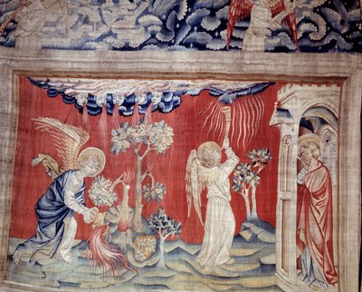Ophængning af åbenbaring (1373 -1383), n. 30: De døde på jorden. Tapestry af Nicolas Bataille (1330-1405) af Nicolas Bataille