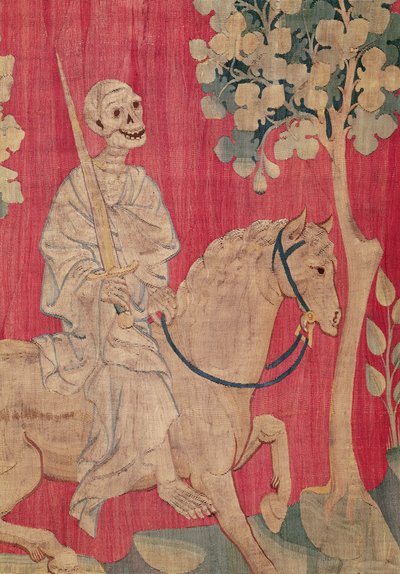 The Livid Horse and Death, fra Apocalypse Tapestry of Angers, 1373-87 (tapet) af Nicolas Bataille