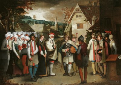 Et bryllupsoptog gennem en by af Nicolas Baullery