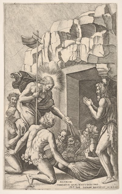 Kristus i Limbo, efter Raphael, 1541. af Nicolas Beatrizet