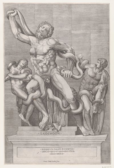 Mirror of Roman Magnificence: Laocoon, 16. århundrede., 16. århundrede. af Nicolas Beatrizet