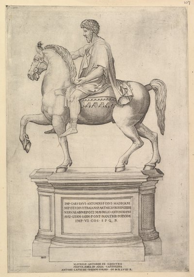 Mirror of Roman Magnificence: Marcus Aurelius, 1500-tallet. af Nicolas Beatrizet