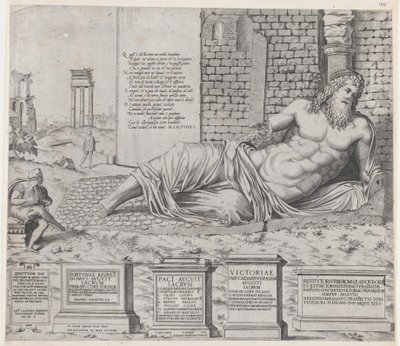 Mirror of Roman Magnificence: Marforius, 1550., 1550. af Nicolas Beatrizet.