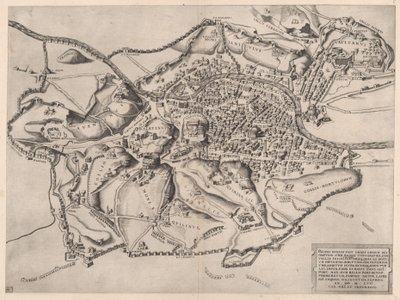 Mirror of Roman Magnificence: Udsigt over Rom fra Østen, 1500-tallet., 1500-tallet. af Nicolas Beatrizet