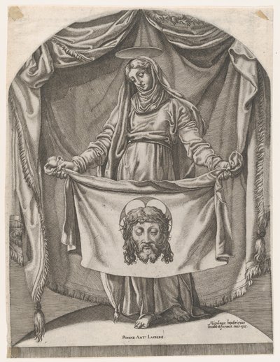 St. Veronica med Sudarium, efter Michelangelo, 1540-66., 1540-66. af Nicolas Beatrizet